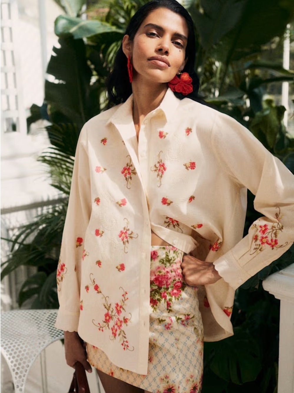 Sézane Maxy Button Up in Rose size 36/4